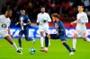 PSG's Neymar, center, vies for the ball with Lille's Boubakary Soumare, left, during French League One soccer match between Paris Saint-Germain and Lille at the Parc des Princes stadium in Paris, Friday, Nov. 22, 2019. (AP Photo/Michel Euler)