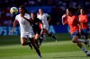 United States' Jessica Mcdonald, left, runs after the ball next to Chile's Carla Guerrero during the Women's World Cup Group F soccer match between United States and Chile at Parc des Princes in Paris, France, Sunday, June 16, 2019. (AP Photo/Alessandra Tarantino)