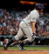 San Diego Padres' Josh Naylor leave's the batter's box on a groundout against the San Francisco Giants during the fifth inning of a baseball game Wednesday, June 12, 2019, in San Francisco. (AP Photo/Ben Margot)