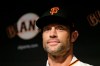San Francisco Giants manager Gabe Kapler smiles after being introduced during a news conference at Oracle Park Wednesday, Nov. 13, 2019, in San Francisco. Gabe Kapler has been hired as manager of the San Francisco Giants, a month after being fired from the same job by the Philadelphia Phillies. Kapler replaces Bruce Bochy, who retired at the end of the season following 13 years and three championships with San Francisco. (AP Photo/Eric Risberg)