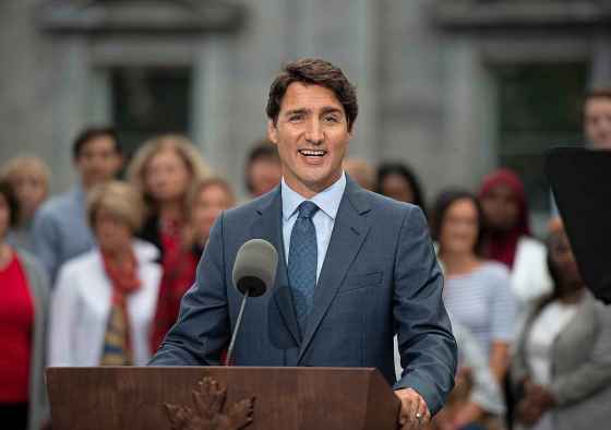 CPLiberal Leader Justin Trudeau speaks during a press conference after meeting Governor General Julie Payette at Rideau Hall to call an election in Ottawa on Wednesday, Sept. 11, 2019. THE CANADIAN PRESS/Justin Tang