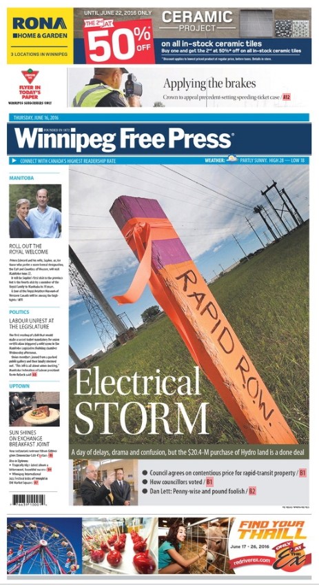 The Winnipeg Free Press debuts its new design June 16.