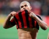 Atlanta United midfielder Josef Martinez chews his shirt after just missing a goal during the second half of an MLS soccer match against FC Cincinnati, Sunday, March 10, 2019, in Atlanta. (Curtis Compton/Atlanta Journal-Constitution via AP)