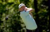 Mackenzie Hughes, of Canada, drives off the seventh tee during the second round of the Canadian Open golf championship in Hamilton, Ont., on Friday, June 7, 2019. THE CANADIAN PRESS/Adrian Wyld