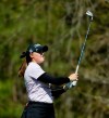 Jennifer Kupcho tees off the 11th hole during the first round of the Augusta National Women's Amateur golf tournament at Champions Retreat in Evans, Ga., Wednesday, April 3, 2019. (AP Photo/David Goldman)