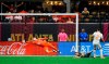 Minnesota United goalkeeper Vito Mannone dives as Atlanta United defender Franco Escobar (2) gets a shot past him to score during the first half of an MLS soccer match Wednesday, May 29, 2019, in Atlanta. (AP Photo/John Amis)