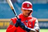 St. Louis Cardinals' Yadier Molina gets ready to bat during a baseball team workout Wednesday, Oct. 2, 2019, at SunTrust Park in Atlanta. The Braves will host the St. Louis Cardinals in the first game of a National League Division Series on Thursday. (AP Photo/John Amis)