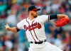 Atlanta Braves starting pitcher Kevin Gausman works in the first inning of the team's baseball game against the Arizona Diamondbacks on Wednesday, April 17, 2019, in Atlanta. (AP Photo/John Bazemore)