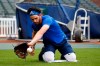 Atlanta Braves shortstop Dansby Swanson works on his fielding skills before a baseball game against the Cincinnati Reds Thursday, Aug. 1, 2019, in Atlanta. (AP Photo/John Bazemore)
