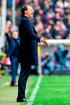 Juventus coach Massimiliano Allegri shouts directions to his players during a Serie A soccer match between Genoa and Juventus at Luigi Ferraris Stadium in Genoa, Italy, Sunday, March 17, 2019. (Simone Arveda/ANSA via AP)