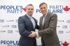 People's Party of Canada leader Maxime Bernier, right, poses with James Seale, a candidate for the upcoming federal byelection in the riding of Outremont during an event in Montreal, Sunday, January 27, 2019. The federal byelection will take place on February 25. THE CANADIAN PRESS/Graham Hughes