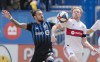 Chicago Fire's Dax McCarty, right, challenges Montreal Impact's Maximiliano Urruti during first half MLS soccer action in Montreal, Sunday, April 28, 2019. THE CANADIAN PRESS/Graham Hughes