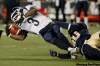 John Woods / Winnipeg Free Press
Toronto Argonauts' Cory Boyd (3) gets taken down by Winnipeg Blue Bombers' Odell Willis (40) during the first half of their CFL game in Winnipeg Friday.