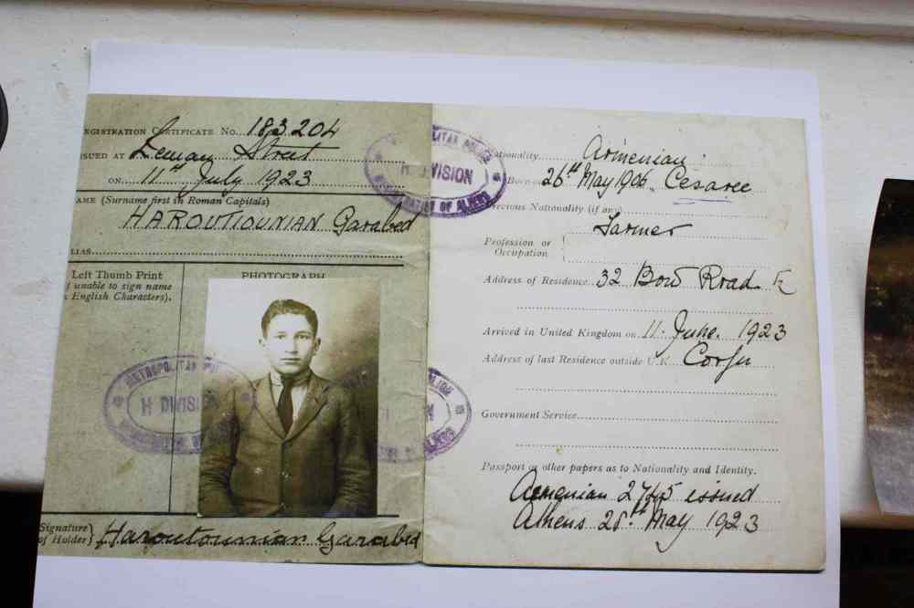 Harry Garabed's passport.