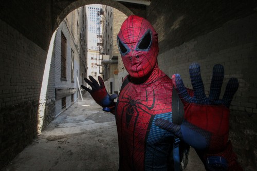 Gregory Marrast is a local actor who also has his own business dressing up as superhero's for birthday parties.