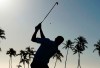 Matt Kuchar hits from the 11th tee during the second round of the Sony Open PGA Tour golf event, Friday, Jan. 11, 2019, at Waialae Country Club in Honolulu. (AP Photo/Matt York)