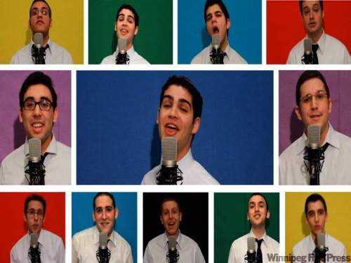 The Maccabeats
A screen shot of Yeshiva University-based The Maccabeats' video for their song Candlelight, which has gone viral on Youtube.