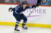 Winnipeg Jets' Nikolaj Ehlers (27) celebrates his hat trick against the Chicago Blackhawks during third period NHL action in Winnipeg on Thursday, November 29, 2018. THE CANADIAN PRESS/John Woods