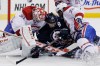 John Woods / The Canadian Press
Montreal  goaltender Carey Price and blue-liner P.K. Subban try to keep the loose puck from Winnipeg's Bryan Little (18) during second-period action before the Jets' Blake Wheeler tapped the loose puck in for a goal.