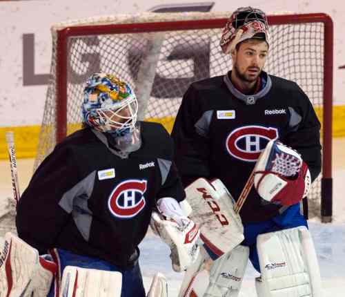 Ryan Remiorz / THE CANADIAN PRESS FILES
The Winnipeg Jets have placed former Montreal Canadiens goaltender Peter Budaj, left, on waivers.