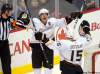 Richard Lam / THE CANADIAN PRESS ARCHIVES
Anaheim's Teemu Selanne (left) celebrates with Ryan Getzlaf after scoring against the Vancouver Canucks. Last season, at age 40, Selanne had 80 points.