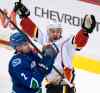 Jonathan Hayward / The Canadian Press Archives
T.J. Galiardi, right, scroed four goals and earned 17 points in 62 games with Calgary last year.