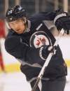 JOHN WOODS/ The Canadian Press
Blake Wheeler at  training camp in Winnipeg on Tuesday.