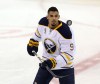 Trevor Hagan / The Canadian Press
Buffalo Sabres' Evander Kane (9) juggles the puck prior to NHL hockey action against the Winnipeg Jets at the MTS Centre.  Kane is back in Winnipeg for the first time since he was traded along with rearguard Zach Bogosian last February.