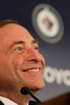John Woods / The Canadian Press Archives
NHL commissioner Gary Bettman is all smiles as he talks to media before the Winnipeg Jets 2.0 inaugural game at the MTS Centre.