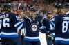 Winnipeg's top line of Blake Wheeler, Mark Scheifele (centre) and Kyle Connor has produced five of the team's eight goals through its first four games. (John Woods / Winnipeg Free Press files)