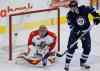 John Woods / The Canadian Press
Winnipeg Jets' Blake Wheeler (26) deflects the shot from the point for the goal agaist Florida Panthers goaltender Jacob Markstrom during first-period NHL action in Winnipeg on Friday.