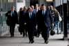 Chris Young / THE CANADIAN PRESS
NHL commissioner Gary Bettman (centre) and Murray Edwards (right), co-owner of the Calgary Flames, make their way to collective bargaining talks in Toronto on Thursday. Negotiations continue between the NHL and the NHLPA to end the current lockout.