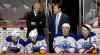 Darryl Dyck / The Canadian Press Files
Edmonton Oilers' head coach Dallas Eakins, upper right, says, of the team's attitude despite recent losses: 'I do not want ever, ever our players to quit – no matter where we’re at.'