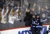 Trevor Hagan / The Canadian Press
Winnipeg Jets' Bryan Little (18) and Zach Redmond (25) celebrate after the pair combined for Little's game winning goal against the Florida Panthers during NHL hockey action overtime action in Winnipeg, Tuesday, February 5, 2013.