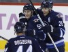 John Woods / The Canadian Press
Winnipeg Jets' Zach Bogosian (44), Mark Scheifele (55) and Blake Wheeler (26) celebrate Scheifele's goal against the Nashville Predators' during first period NHL action in Winnipeg on Tuesday, Nov. 4.
