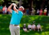 Phil Mickelson watches his tee shot on the 18th hole during the second round of the BMW Championship golf tournament at Medinah Country Club, Friday, Aug. 16, 2019, in Medinah, Ill. (AP Photo/Nam Y. Huh)