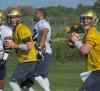 Paul Wiecek / Winnipeg Free Press
Brian Brohm (right) with Drew Willy