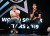 Brazilian soccer player Ricardo Kaka, right, speaks while siting next to Portugal soccer player Luis Figo, during a ceremony in Karachi, Pakistan, Thursday, Jan. 10, 2019. Soccer greats Figo and Kaka arrived in Pakistan to launch World Soccer Stars events in a country known for his passion about the game of cricket. (AP Photo/Fareed Khan)