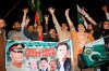 Pakistani protesters shout anti-Indian slogans in Hyderabad, Pakistan, Tuesday, Feb. 26, 2019. Pakistan said India launched an airstrike on its territory early Tuesday that caused no casualties, while India said it targeted a terrorist training camp in a pre-emptive strike that killed a 