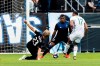 Portland Timbers forward Jeremy Ebobisse (17) shoots as San Jose Earthquakes midfielder Florian Jungwirth (23) defends in the first half of an MLS soccer match on Saturday, April 6, 2019 in San Jose, Calif. (AP Photo/John Hefti)