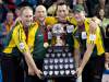 JASON FRANSON / THE CANADIAN PRESS
Team Northern Ontario members (from left) Brad Jacobs, Ryan Fry, E.J. Harnden and Ryan Harnden hoist the Brier Tankard after defeating team Manitoba during the championship draw at the Tim Hortons Brier in Edmonton, Alta., Sunday.