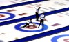 Prince Edward Island skip Adam Casey makes a shot during a draw against Alberta at the Tim Hortons Brier curling championship, in Ottawa on Sunday March 6, 2016. THE CANADIAN PRESS/Justin Tang
