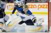 THE CANADIAN PRESS/John Woods
St. Louis Blues goaltender Jake Allen (34) saves the shot from Winnipeg Jets' Adam Lowry (17) as he looks for an opening during second period NHL action in Winnipeg on Friday, December 7, 2018.