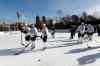 Jason DeCrow / The Associated Press
The Winnipeg Jets skate during practice at Lasker Rink in New York's Central Park Saturday.
