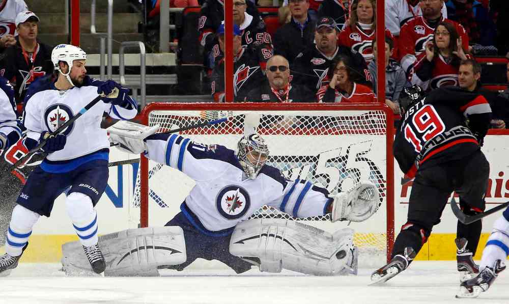 Karl B DeBlaker / The Associated Press
The Jets will host Hockey Talks tonight at their game against the St. Louis Blues.