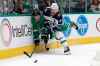 (AP Photo/Tony Gutierrez)
Dallas Stars centre Mattias Janmark is slammed into the boards by Winnipeg Jets defenceman Josh Morrissey as the two compete for the puck in the first period in Dallas, Thursday.