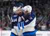 Mark J. Terrill / The Associated Press
Winnipeg Jets defenseman Zach Bogosian, left, celebrates his goal with left wing Evander Kane during the third period of an NHL hockey game against the Los Angeles Kings, Saturday, Jan. 10, 2015, in Los Angeles. The Jets won 5-4 in a shootout.