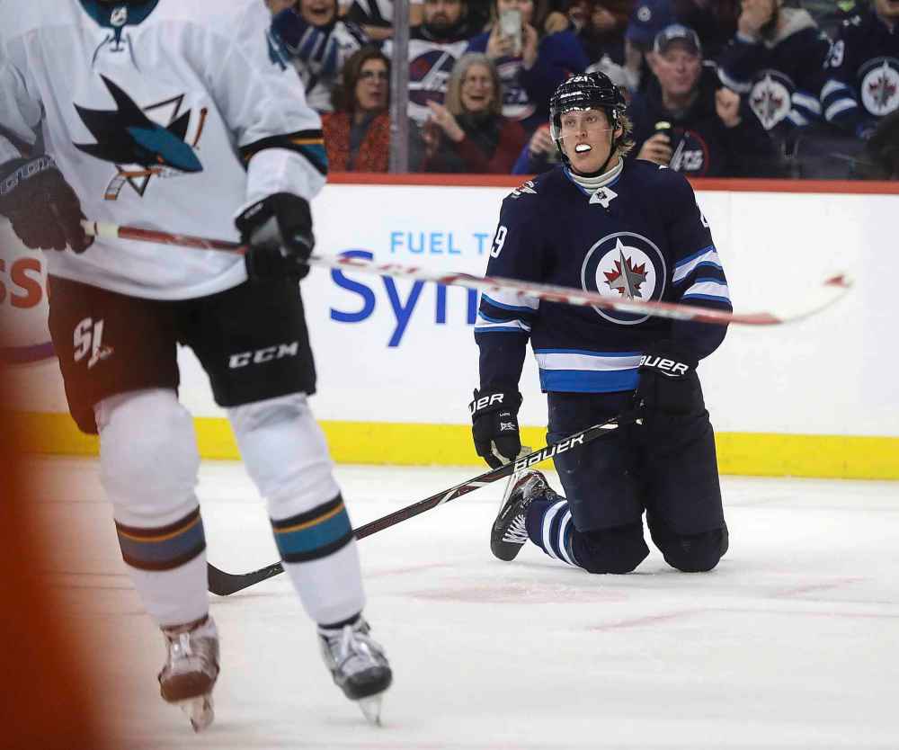 THE CANADIAN PRESS/Trevor Hagan
Winnipeg Jets' Patrik Laine had chances all night long but couldn't score.