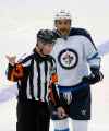 (AP Photo/Tony Gutierrez)
Referee sends Winnipeg Jets' Dustin Byfuglien to the penalty box in 2015.