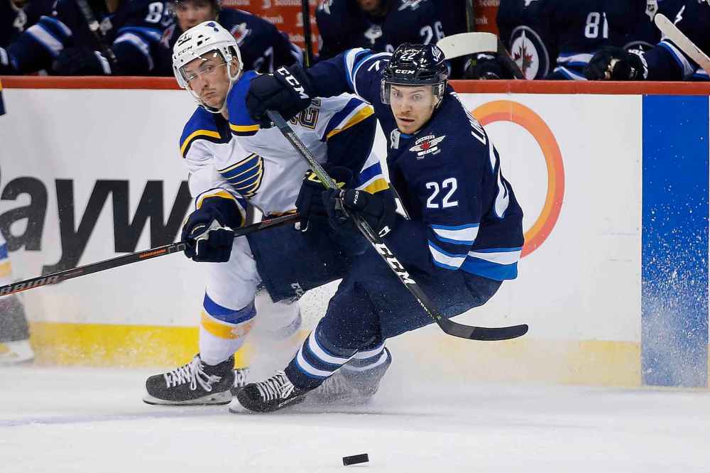 JOHN WOODS / THE CANADIAN PRESS FILES
NHL trade deadline acquisition Par Lindholm looked like a good fit with the Jets and may be a cheaper alternative to Brandon Tanev.
